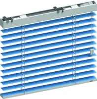 Schema einer Alu-Jalousie mit Leiterkordel